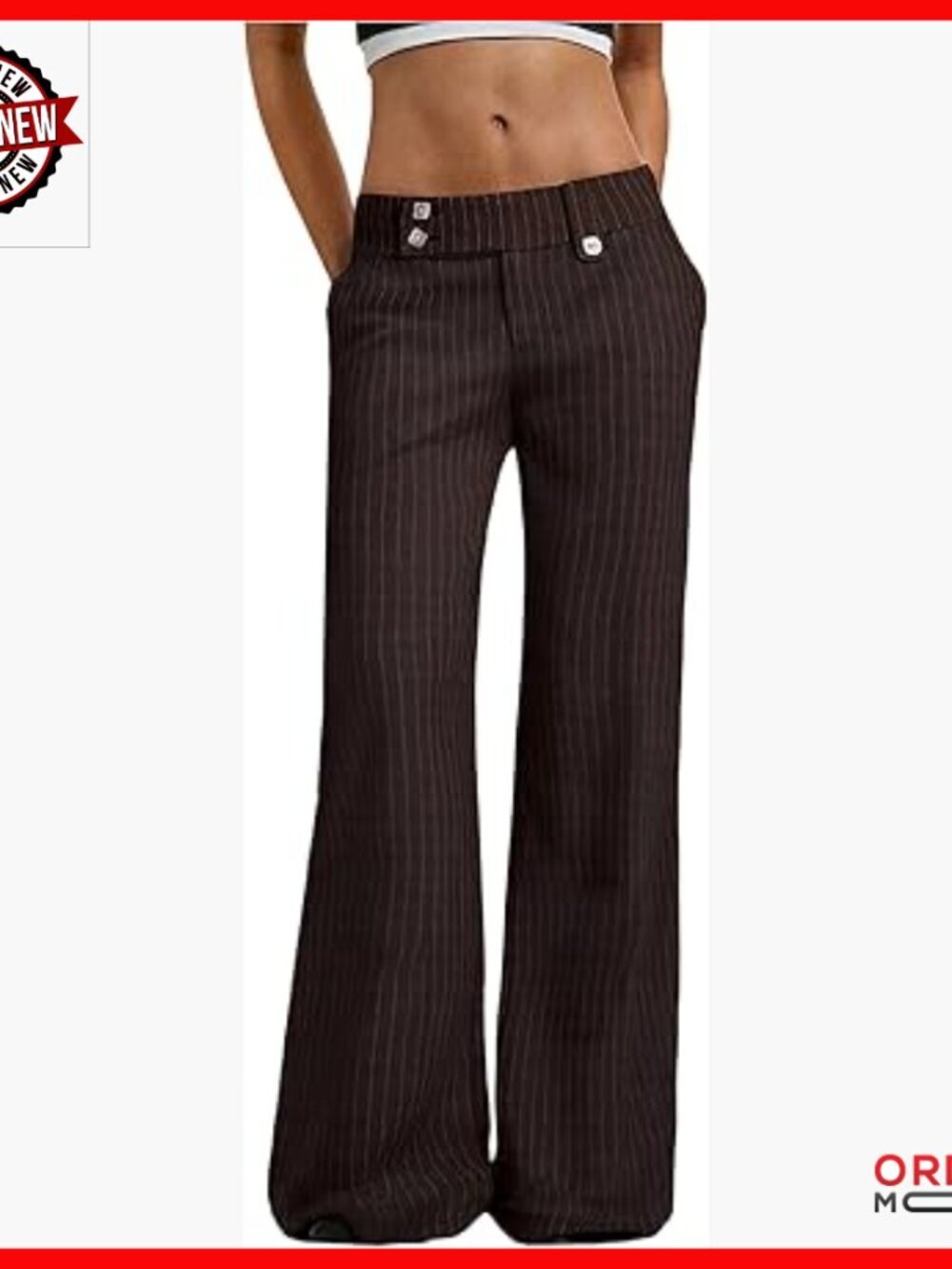 Wide Leg Dress Pants Business Casual Work Trousers Low Rise Straight Slacks